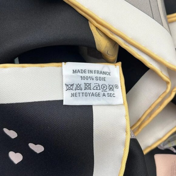 HERMES Carre 90 - Black Light Pink Multi Scarf 514-071825 - Picture 6 of 6